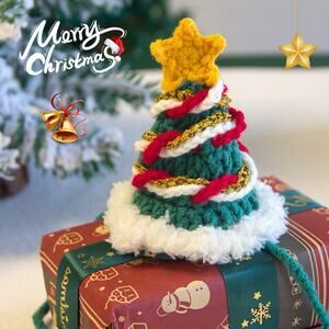 Christmas Crochet Hat Outfit for Plush Toys – Medium/Large Size (MXM-E01)